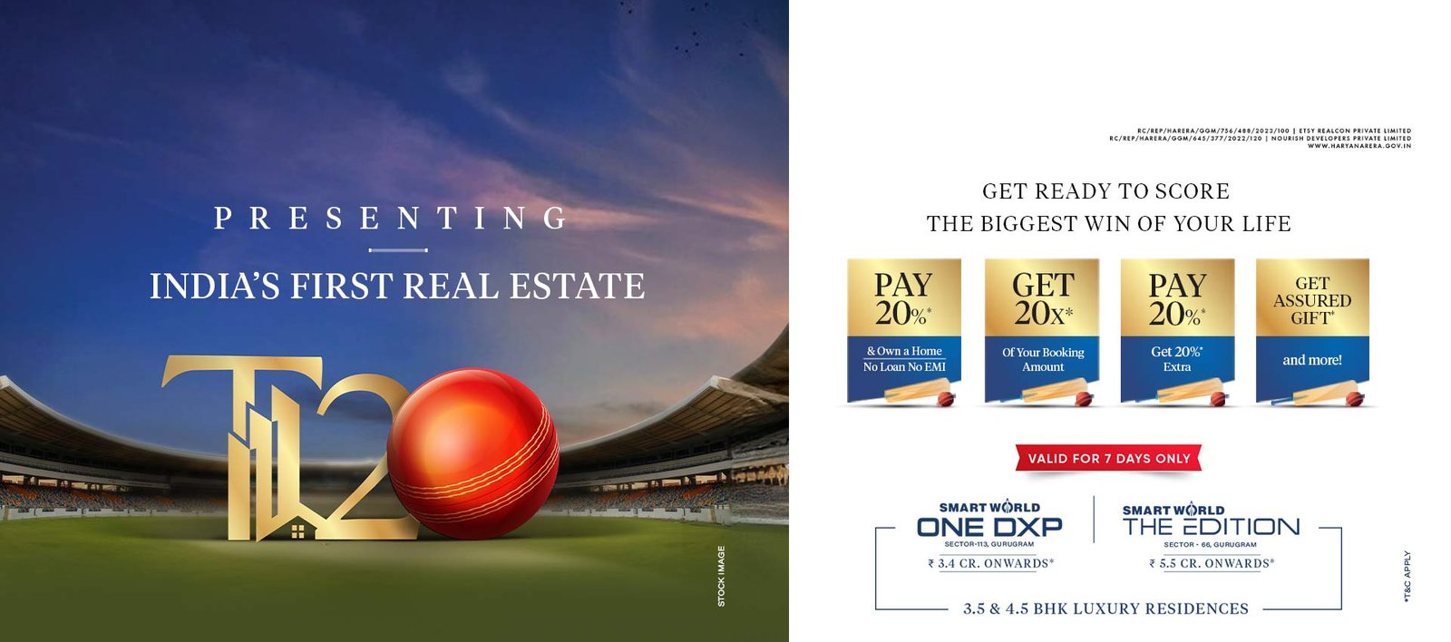 Score Big with Smart World Developers - India’s First Real Estate T20 Offers In Gurgaon